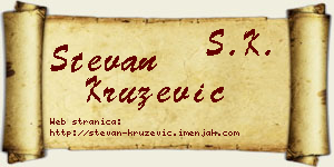 Stevan Kružević vizit kartica